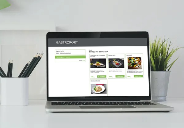 Cайт доставки блюд японской кухни c формой онлайн-заказа для ресторана Gastroport