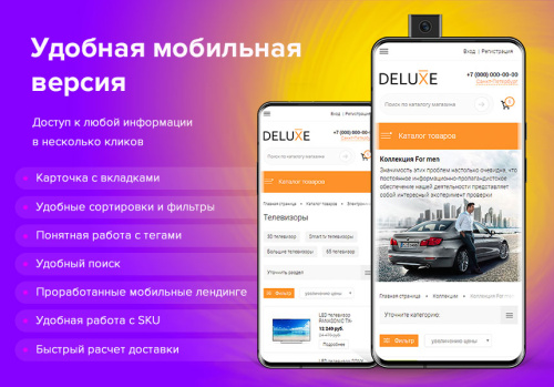 Deluxe - многофункциональный интернет-магазин 2 в 1