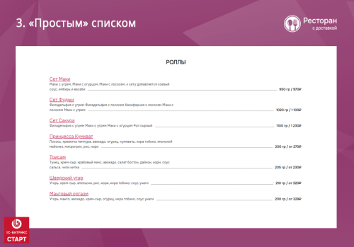 Ресторан с доставкой.