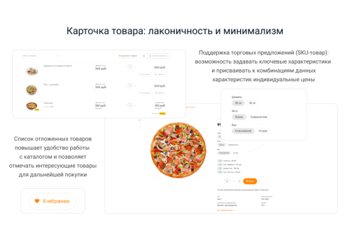 INTEC.Food - магазин доставки еды, суши, пиццы с корзиной и оплатой. Сайт для ресторанов и кафе
