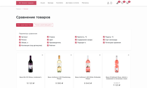 Отраслевой интернет-магазин алкогольных напитков и продуктов питания «Крайт: Напитки.Retail»